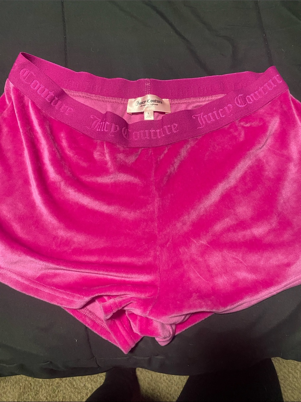 Juicy Couture Hot Pink Velour Lounge Shorts